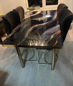 Eettafel marmer blad, Ophalen, Gebruikt, 150 tot 200 cm, Nieuw model