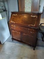 Vintage / antieke houten secretaire, Huis en Inrichting, Kasten | Secretaires, Ophalen, Gebruikt