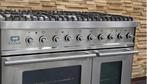 Luxe Fornuis Boretti 90cm rvs + rvs 6 pits 2 ovens, 60 cm of meer, Ophalen of Verzenden, Zo goed als nieuw, Energieklasse A of zuiniger