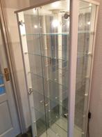 Vitrinekast met glazenplanken en deuren, Huis en Inrichting, Kasten | Vitrinekasten, Ophalen, Glas, 50 tot 100 cm, 150 tot 200 cm