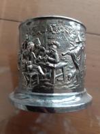verzilverd sigaretten potje, Antiek en Kunst, Ophalen, Zilver