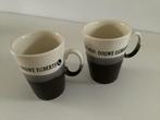 Douwe Egberts mokken Coffee at its best 2 stuks oud bruin, Huis en Inrichting, Keuken | Servies, Ophalen of Verzenden, Zo goed als nieuw