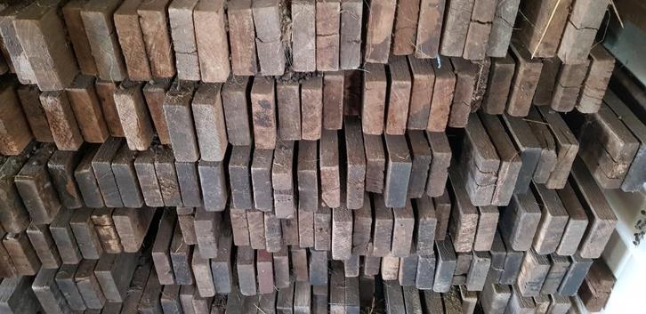 Hardhouten plankjes, Doe-het-zelf en Verbouw, Hout en Planken, Gebruikt, Plank, Overige houtsoorten, Minder dan 200 cm, 25 tot 50 mm