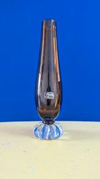 Vintage Zweeds glas, Aseda amber budvase, Ophalen of Verzenden