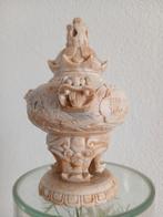 Chinese stenen pot met deksel lotus schildpad draak, Antiek en Kunst, Ophalen of Verzenden