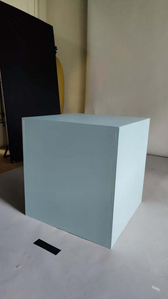 Lichtblauw Presentatie Blok / Zitblok - Fotostudio Opruimin, Huis en Inrichting, Woonaccessoires | Zuilen en Pilaren, Ophalen
