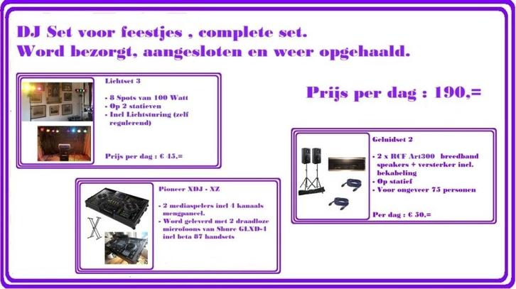 DJ set / Partyset te huur, Muziek en Instrumenten, Dj-sets en Draaitafels, Gebruikt, Dj-set, Pioneer, Ophalen