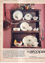 Retro reclame 1966 Arcopal servies borden schaaltjes kopje, Verzamelen, Retro, Ophalen of Verzenden