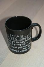 Te koop Mok verjaardag official purple Ronnie poem mug zwart, Ophalen of Verzenden, Nieuw, Overige typen, Verjaardag