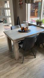 Eethoek eettafel stoelen, Ophalen, 50 tot 100 cm, Zo goed als nieuw, Vijf personen of meer