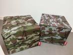 2x Fatboy Poef Camo - Zitzak / Voetenbank, Huis en Inrichting, Banken | Voetenbanken en Poefen, Ophalen, Vierkant, Zo goed als nieuw