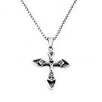 60cm x 3mm Stalen Jasseron Ketting + Kruishanger RVS - Heren, Sieraden, Tassen en Uiterlijk, Kettingen, Birgitta-Gracht 33, 6465 EL Kerkrade, Nederland