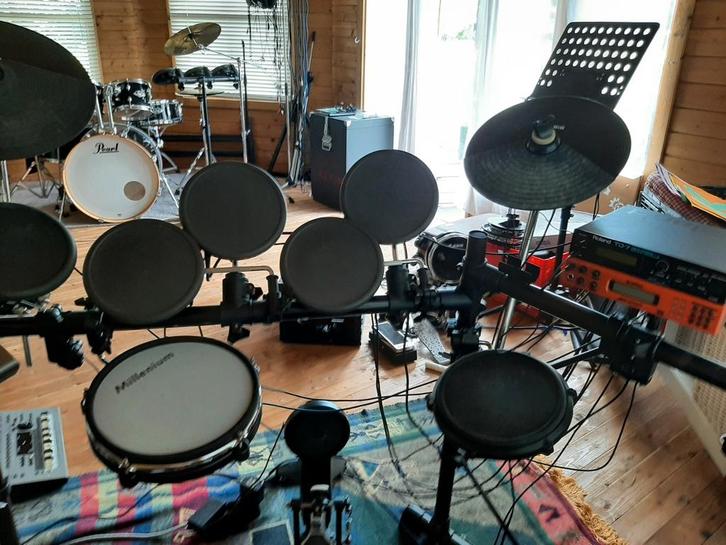 Yamaha DTXpress,  Roland TD-5  , Fame 6-pad drumpanel, Muziek en Instrumenten, Drumstellen en Slagwerk, Gebruikt, Roland, Ophalen