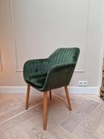 Eetkamerstoelen groen fluweel 6 stuks, Huis en Inrichting, Ophalen, Minder dan 75 cm, 50 tot 75 cm