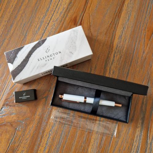 Ellington Pens, vulpen, wit, F nib, Verzamelen, Pennenverzamelingen, Zo goed als nieuw, Vulpen, Ophalen of Verzenden