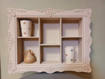 ️ ❤️ mooie letterbak vakkenbak kastje beige krijtverf beschikbaar voor biedingen