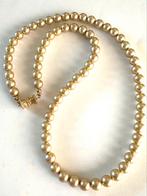 Oude glas parel ketting champagne kleur, Ophalen of Verzenden, Overige materialen, Ketting