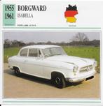 ma833 autokaart borgward isabella ( 1955 - 1961, Ophalen of Verzenden, Zo goed als nieuw, Auto's