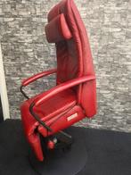 Luxe rode Prominent sta op ACCU Relax fauteuil draai stoel, Huis en Inrichting, Fauteuils, Minder dan 75 cm, Leer, Ophalen of Verzenden