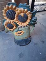 Vintage Gietijzeren Deurstop Zonnebloemen, Ophalen of Verzenden, Zo goed als nieuw, Binnen
