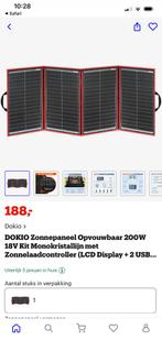 Dokio zonnepanelen 200 Watt, Caravans en Kamperen, Ophalen, Nieuw