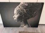 MOET WEG - Groot canvas doel met foto afrikaanse vrouw, Ophalen, Zo goed als nieuw, 50 tot 75 cm, Foto of Poster