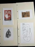 Ex Libris 4 stuks voor geert van der Zee, Antiek en Kunst, Kunst | Litho's en Zeefdrukken, Ophalen of Verzenden