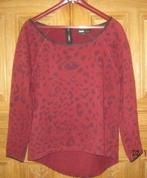 Trui M bordeauxrood/zwart merk Eksept Shouby, Maat 38/40 (M), Ophalen of Verzenden, Zo goed als nieuw, Shouby