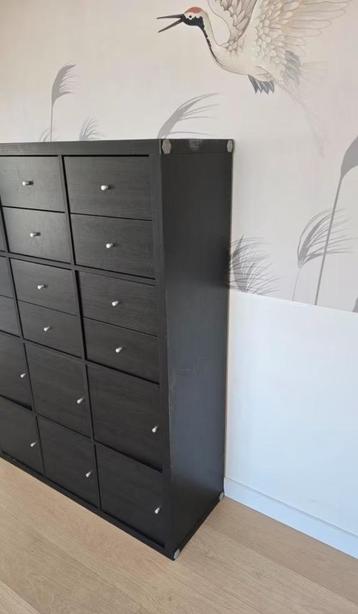 16x LADES inc. Inzetten Kallax zwart Ikea drawers  beschikbaar voor biedingen