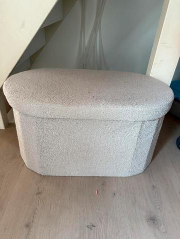 Opberg bankje. Teddy beige opslag opberg bankje