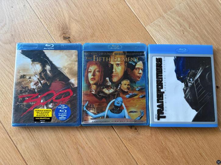 Blu Ray 300, Fifth Element, Transformers, Cd's en Dvd's, Blu-ray, Zo goed als nieuw, Actie, Ophalen of Verzenden