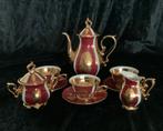 Bavaria Schaller Wiesau Mocca Servies ❤️ Bladgoud Kitsch, Ophalen of Verzenden