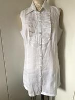 Lange Witte Linnen Blouse, Kleding | Dames, Blouses en Tunieken, Ophalen of Verzenden, Zo goed als nieuw, Wit