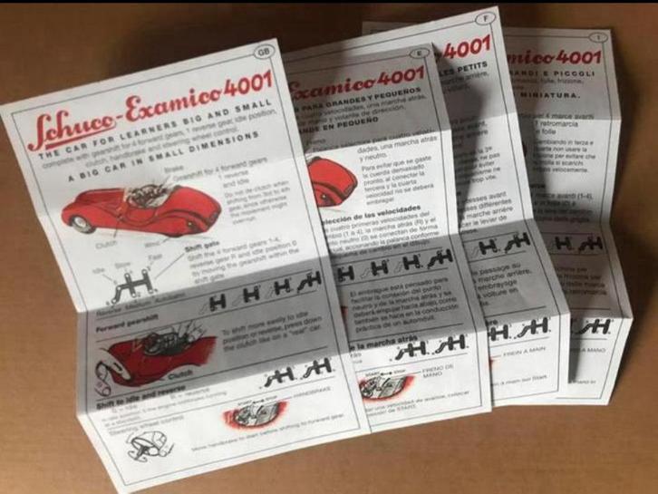 Schuco Examico 4001 beschrijving/Anleitung meerdere talen, Verzamelen, Speelgoed, Zo goed als nieuw, Ophalen of Verzenden
