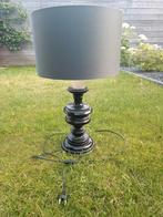 Zwarte tafellamp (baluster look-a-like), Ophalen, Gebruikt, Hout, Stoer en sober/ landelijk