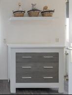 Commode 3 lades groot met plank wit met donkerbruin robuust, Ophalen, 50 tot 70 cm, 90 tot 105 cm, 100 cm of meer