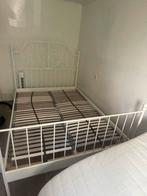 Ikea metalen wit sierlijk bed 140x200, Huis en Inrichting, Slaapkamer | Bedden, Ophalen, Gebruikt, Wit, Tweepersoons