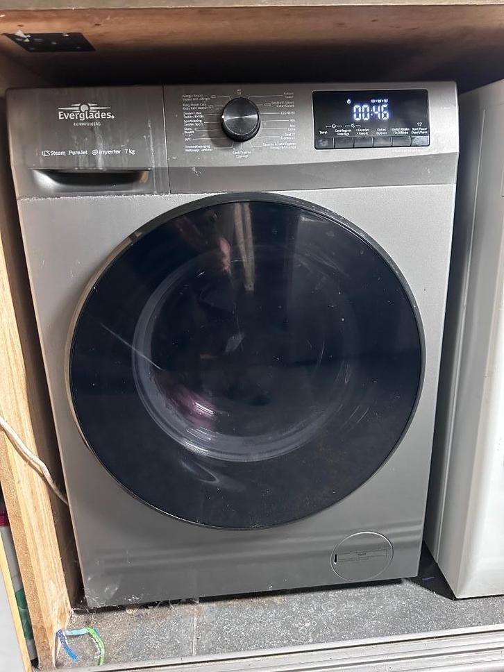 Everglades Wasmachine, Witgoed en Apparatuur, Wasmachines, Gebruikt, Voorlader, 6 tot 8 kg, 85 tot 90 cm, 1200 tot 1600 toeren