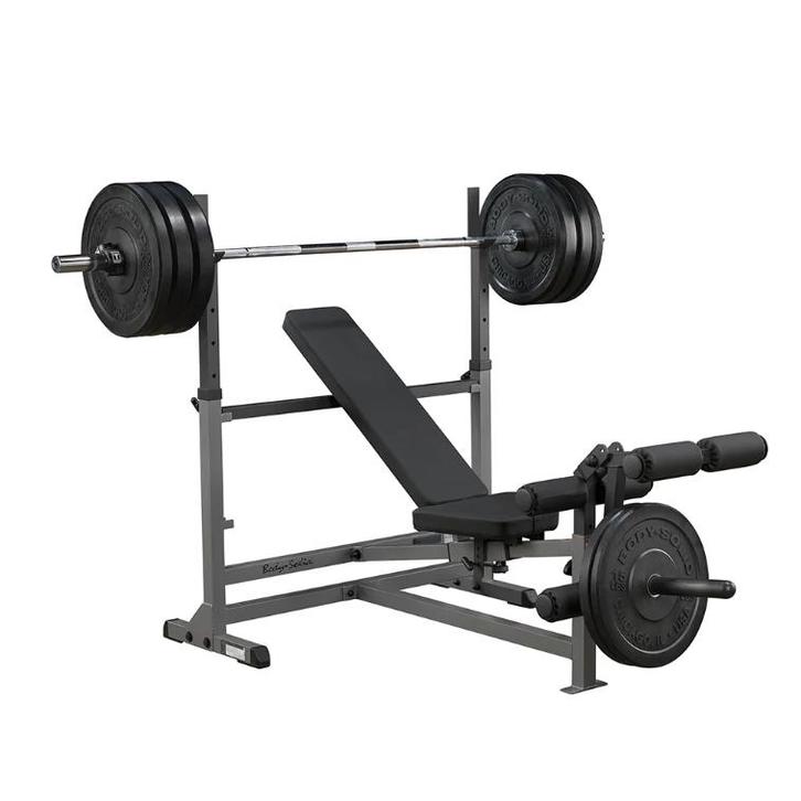 Body-Solid Bench Press incl Barbell, Sport en Fitness, Fitnessmaterialen, Zo goed als nieuw, Fitnessbank, Ophalen