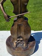 ABSTRACTE VIOOL /bronzen beeld / viool / muziek /opruiming, Antiek en Kunst, Ophalen of Verzenden
