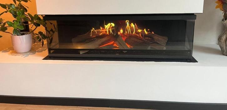 Kalfire E-one 130S 3-zijdig model, Huis en Inrichting, Haarden, Zo goed als nieuw, Elektrische haard, Ophalen