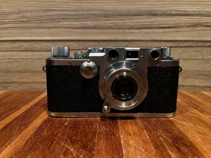 LEICA IIIF met Leitz Elmar f=5cm 1:3,5, Audio, Tv en Foto, Fotocamera's Analoog, Gebruikt, Leica, Ophalen