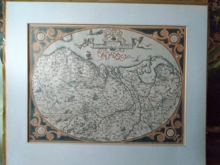 Abraham Ortelius. Descriptio Germaniae Inferioris. repro., Antiek en Kunst, Kunst | Etsen en Gravures, Ophalen