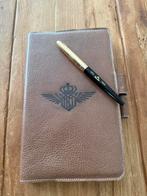 Vintage leren KLM A5 cover (puur handwerk), Diversen, Ophalen of Verzenden, Zo goed als nieuw