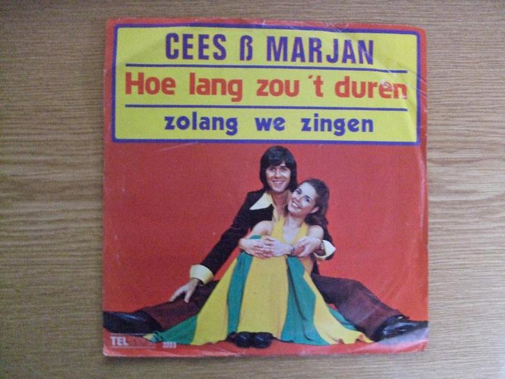 TELSTAR 2223  CEES & MARJAN   HOE LANG ZOU 'T DUREN / ZOLANG, Cd's en Dvd's, Vinyl Singles, Zo goed als nieuw, Single, Nederlandstalig