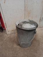 Zinken vuilnisemmer, Ophalen, Gebruikt, Zink, Met deksel