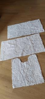 Badmat set, 2 badmatten en 1 toiletmat, Wit. 5euro!, Ophalen of Verzenden, Gebruikt, Wit, Badmat
