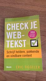 E. Tiggeler - Check je webtekst, Ophalen of Verzenden, Zo goed als nieuw, E. Tiggeler