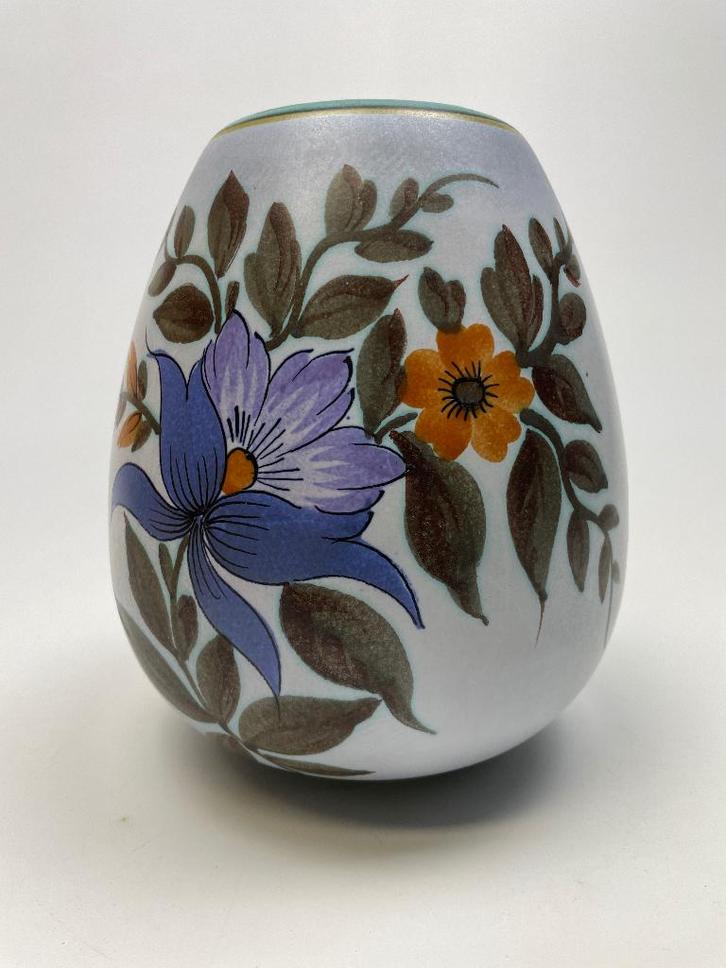 Antieke keramiek vaas. Flora Gouda, Antiek en Kunst, Antiek | Vazen, Ophalen of Verzenden