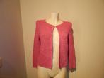 Maje fel roze vest apart structuur breisel voorjaar 38